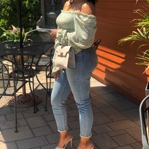 Mint green long sleeve top